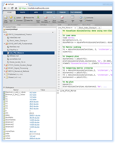 MATLAB mathworks webpage shown in an internet browser.